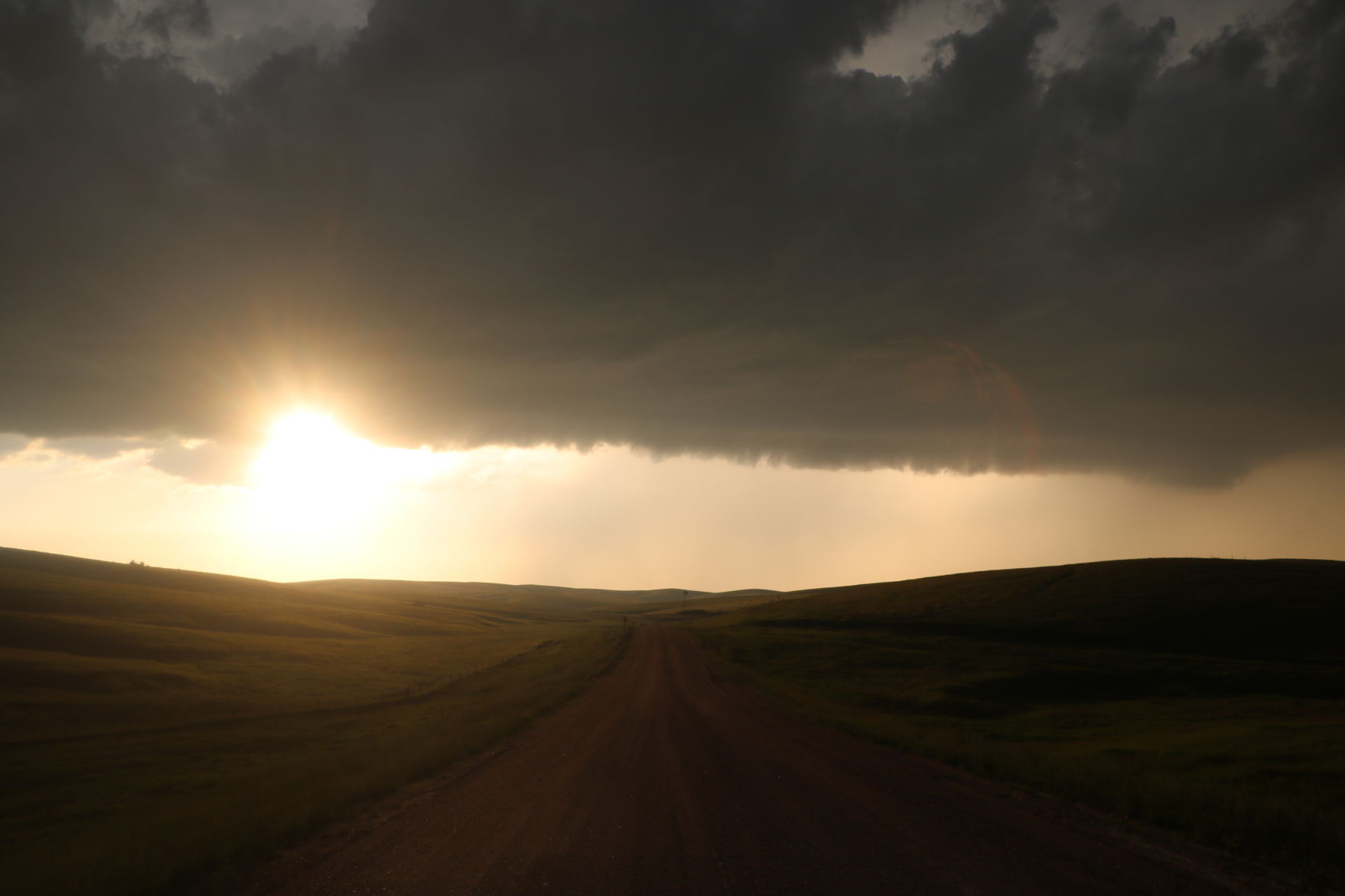 June 1 road and sunset